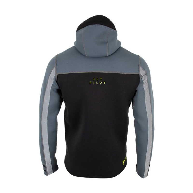 Jetpilot Neoprene Tour Coat Grey/Lime 4 Jetpilot Neoprene Tour Coat Grey/Lime – Image 2