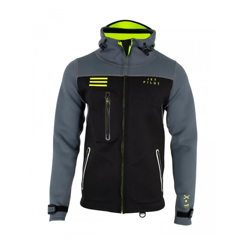 Jetpilot Neoprene Tour Coat Grey/Lime 5 Jetpilot Neoprene Tour Coat Grey/Lime – Image 3