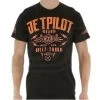 T-shirt Jetpilot Built Tough Black -Aqua Sport Soldes t shirt jetpilot built tough black