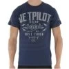 T-shirt Jetpilot Built Tough Navy -Aqua Sport Soldes t shirt jetpilot built tough navy
