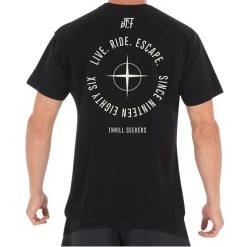 Tee-shirt Jetpilot Seekers Manches Courtes Noir -Aqua Sport Soldes tee shirt jetpilot seekers manches courtes noir 1