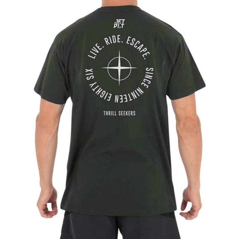 Tee-shirt Jetpilot Seekers Manches Courtes Vert 4 Tee-shirt Jetpilot Seekers Manches Courtes Vert – Image 2